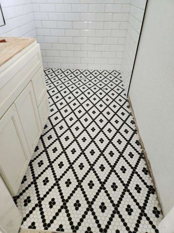 Tile installation detail